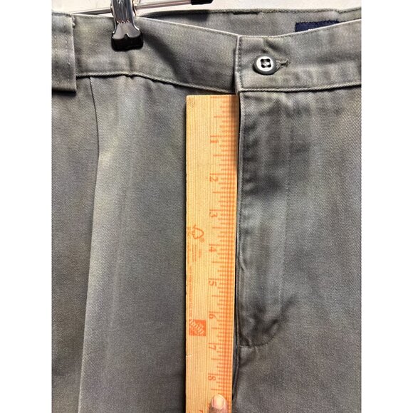 Dockers Khaki Mens Gray Pleated Dress Pants 38W x 31L Cotton Blend Classic Fit - Picture 4 of 14